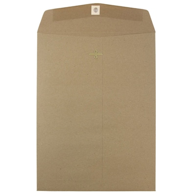 JAM Paper Premium Envelopes with Clasp Closure, 9 x 12, Brown Kraft Paper Bag, 50/Pack (563120849I