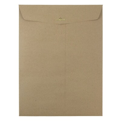 JAM Paper Premium Envelopes with Clasp Closure, 9 x 12, Brown Kraft Paper Bag, 50/Pack (563120849I