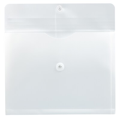 JAM Paper Envelopes with Button & String Tie Closure, 9 3/4 x 13, White, 12/Pack (218B1WH)