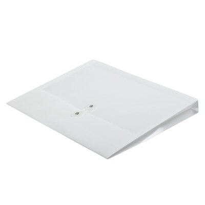 JAM Paper Envelopes with Button & String Tie Closure, 9 3/4" x 13", White, 12/Pack (218B1WH)