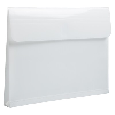 JAM Paper Expansion Envelopes with Hook & Loop Closure, 9 3/4" x 13", White, 12/Pack (218V1WH)