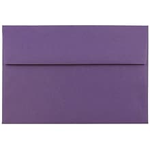 JAM Paper A7 Premium Invitation Envelopes, 5 1/4 x 7 1/4, Dark Purple, 100/Pack (563912508D)