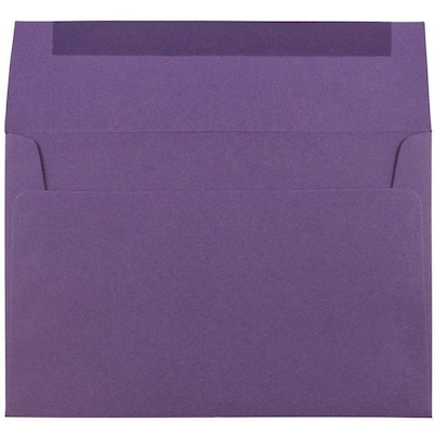 JAM Paper A7 Premium Invitation Envelopes, 5 1/4" x 7 1/4", Dark Purple, 100/Pack (563912508D)