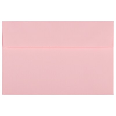 JAM Paper A9 Invitation Envelopes with Peel & Seal Closure, 5 3/4" x 8 3/4", Light Pink, 100/Pack (241137096D)