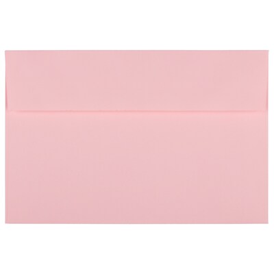 JAM Paper A9 Invitation Envelopes with Peel & Seal Closure, 5 3/4 x 8 3/4, Light Pink, 100/Pack (2