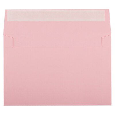 JAM Paper A9 Invitation Envelopes with Peel & Seal Closure, 5 3/4" x 8 3/4", Light Pink, 100/Pack (241137096D)