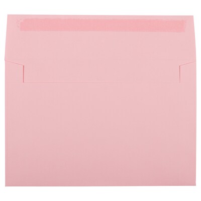 JAM Paper A9 Invitation Envelopes with Peel & Seal Closure, 5 3/4" x 8 3/4", Light Pink, 100/Pack (241137096D)