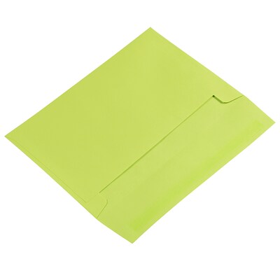 JAM Paper A9 Invitation Envelopes with Peel & Seal Closure, 5 3/4" x 8 3/4", Ultra Lime Green, 100/Pack (241137099)