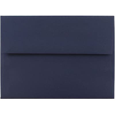 JAM Paper A6 Premium Invitation Envelopes, 4 3/4 x 6 1/2, Navy Blue, 100/Pack (LEBA667D)