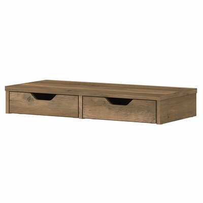 Bush Furniture Universal 2-Compartment Stackable Laminated Wood Storage, Reclaimed Pine (KWS127RCP-03)