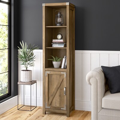 kathy ireland® Home by Bush Furniture Cottage Grove 5-Shelf 72"H Bookcase, Reclaimed Pine (CGB118RCP-03)