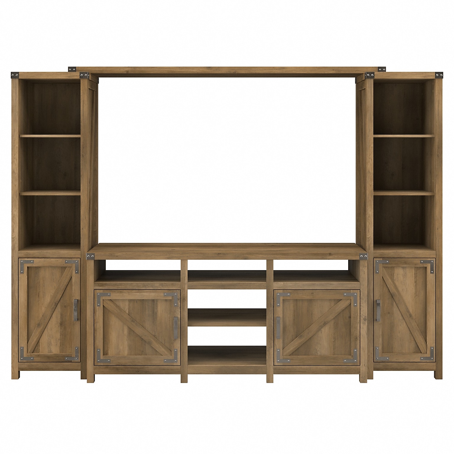 kathy ireland® Home by Bush Furniture Cottage Grove Console TV Stand, Screens up to 70, Reclaimed Pine (CGR023RCP)