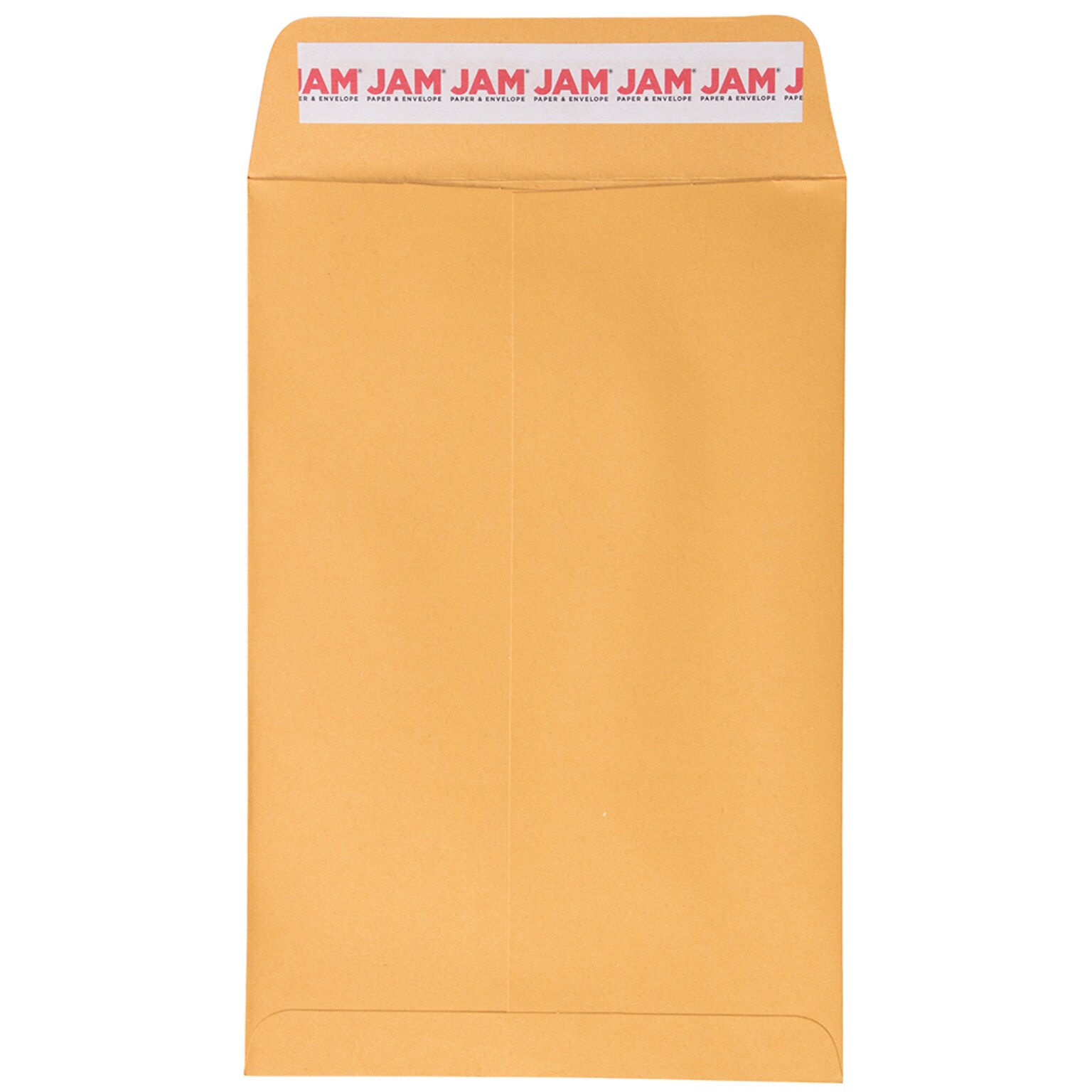 JAM Paper Open End Catalog Envelopes with Peel & Seal Closure, 6 x 9, Brown Kraft Manila, 50/Pack (13034199I)