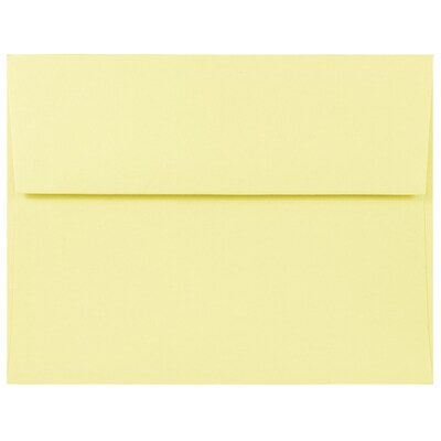 JAM Paper A6 Premium Invitation Envelopes, 4 3/4 x 6 1/2, Light Yellow, 25/Pack (2104713518)