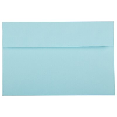 JAM Paper A9 Invitation Envelopes with Peel & Seal Closure, 5 3/4 x 8 3/4, Baby Blue, 100/Pack (241137157)