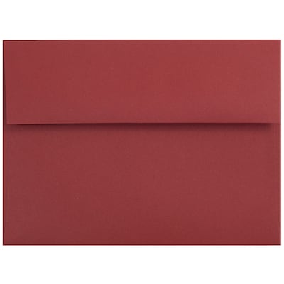 JAM Paper A7 Premium Invitation Envelopes, 5 1/4 x 7 1/4, Dark Red, 100/Pack (31511307D)