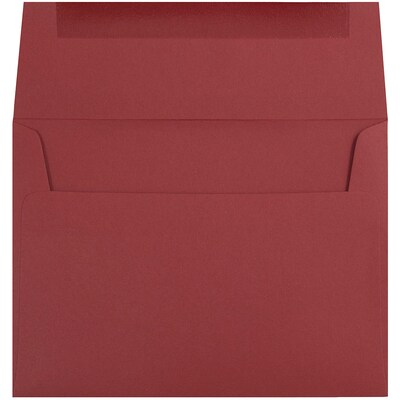 JAM Paper A7 Premium Invitation Envelopes, 5 1/4 x 7 1/4, Dark Red, 100/Pack (31511307D)