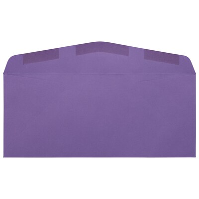 JAM Paper #10 Business Colored Window Envelopes, 4 1/8 x 9 1/2, Violet Recycled, 50/Pack (1536405I)