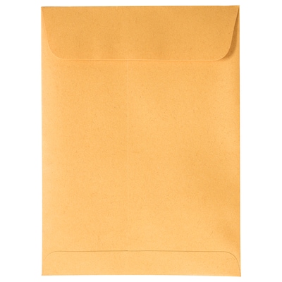 JAM Paper Open End Catalog Envelopes with Peel & Seal Closure, 5 1/2 x 7 1/2, Brown Kraft Manila,