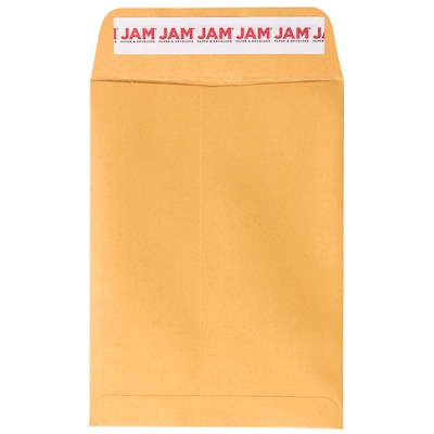 JAM Paper Open End Catalog Envelopes with Peel & Seal Closure, 5 1/2 x 7 1/2, Brown Kraft Manila,