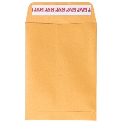 JAM Paper Open End Catalog Envelopes with Peel & Seal Closure, 5 1/2 x 7 1/2, Brown Kraft Manila,