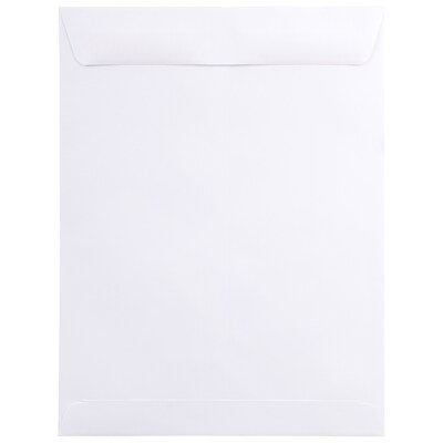 JAM Paper Open End Catalog Commercial Envelopes, 9 1/2 x 12 1/2, White, 100/Pack (1623198D)