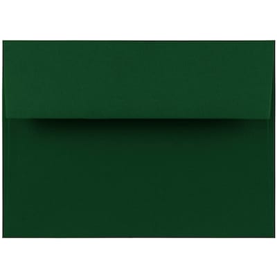 JAM Paper A7 Premium Invitation Envelopes, 5 1/4 x 7 1/4, Dark Green, 100/Pack (263917095D)