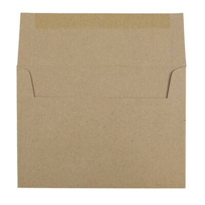 JAM Paper A7 Premium Invitation Envelopes, 5 1/4 x 7 1/4, Brown Kraft Paper Bag, 100/Pack (LEKR700