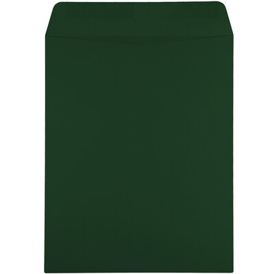 JAM Paper Open End Catalog Premium Envelopes, 10" x 13", Dark Green, 50/Pack (31287538I)