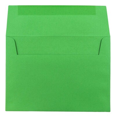 JAM Paper A7 Invitation Envelopes, 5 1/4 x 7 1/4, Green Recycled, 100/Pack (95617D)