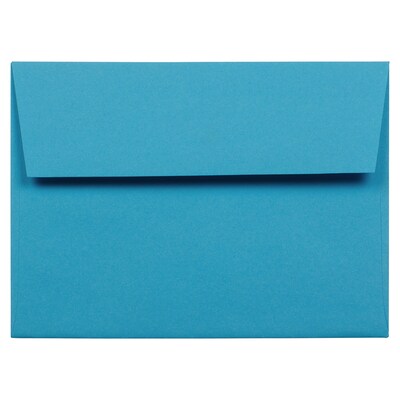 JAM Paper A6 Invitation Envelopes, 4 3/4 x 6 1/2, Blue Recycled, 100/Pack (94523D)