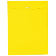 JAM Paper Envelopes with Clasp Closure, 9 x 12, Yellow Recycled, 50/Pack (92953I)