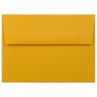 JAM Paper A6 Colored Invitation Envelopes, 4 3/4 x 6 1/2, Gold Yellow, 50/Pack (1536431I)