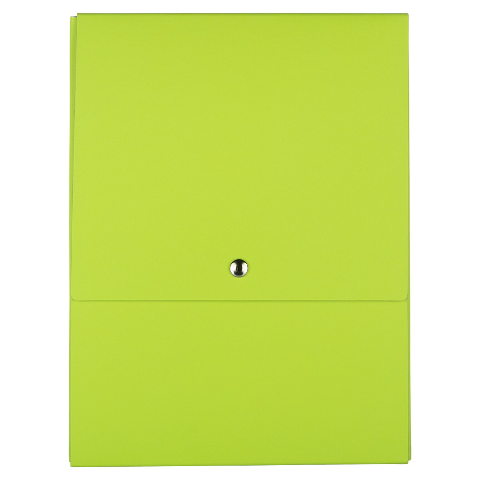 JAM PAPER Vertical Snap Closure Portfolio, 12 1/8 x 9 x 1/2, Green Kraft (90335340)