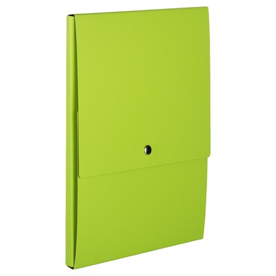 JAM PAPER Vertical Snap Closure Portfolio, 12 1/8" x 9" x 1/2", Green Kraft (90335340)