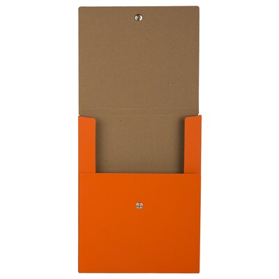 JAM PAPER Vertical Snap Closure Portfolio, 12 1/8" x 9" x 1/2", Orange Kraft (90335341)