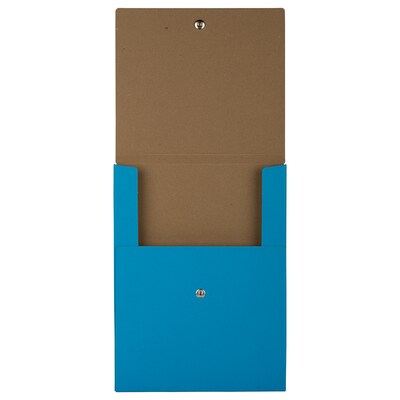 JAM PAPER Vertical Snap Closure Portfolio, 12 1/8" x 9" x 1/2", Blue Kraft (90335339)