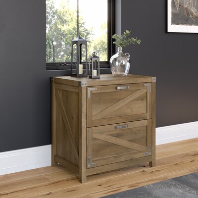 kathy ireland® Home by Bush Furniture 2-Drawer Lateral File Cabinet, Letter/Legal, Reclaimed Pine, 2