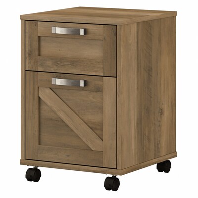 kathy ireland® Home by Bush Furniture 2-Drawer Vertical File Cabinet, Mobile, Letter/Legal, Reclaime