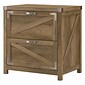 kathy ireland® Home by Bush Furniture 2-Drawer Lateral File Cabinet, Letter/Legal, Reclaimed Pine, 2