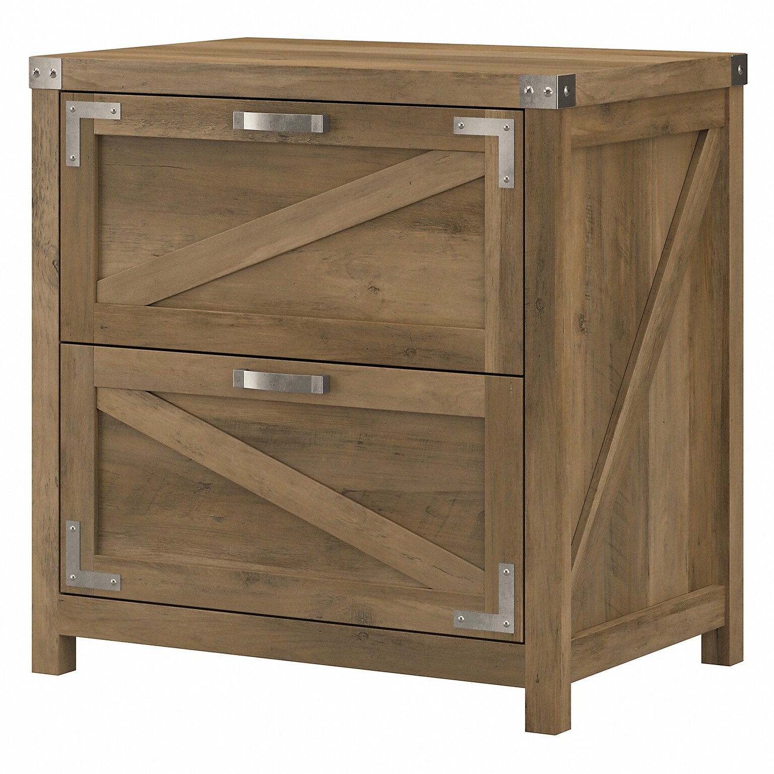 kathy ireland® Home by Bush Furniture 2-Drawer Lateral File Cabinet, Letter/Legal, Reclaimed Pine, 29 (CGF129RCP-03)