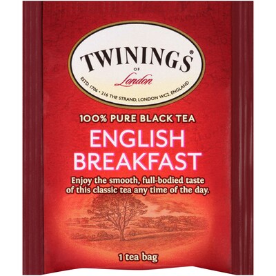 Twinings of London English Breakfast Tea Bags, 25/Box (TNA51726)