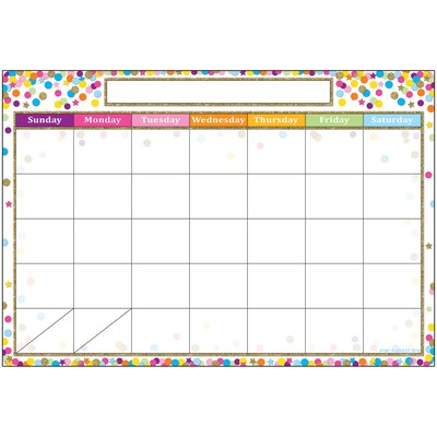 Ashley Productions Smart Poly Chart, Confetti Calendar, Pack of 6 (ASH91041-6)