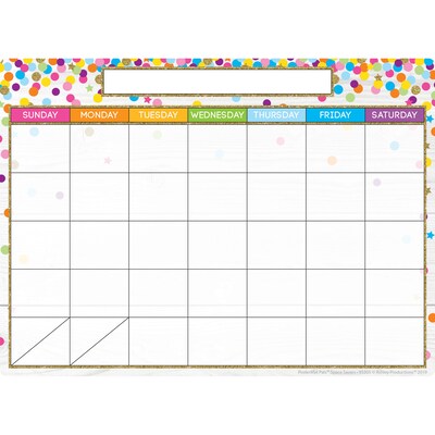 Ashley Productions Smart Poly Single Sided PosterMat Pals Space Savers, Calendar Confetti Style, Pack of 12 (ASH95305-12)