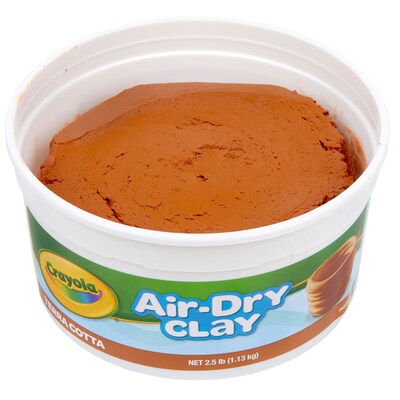 Crayola Air-Dry Clay, Terra Cotta, 2.5 lb Tub, Pack of 4 (BIN575064-4)