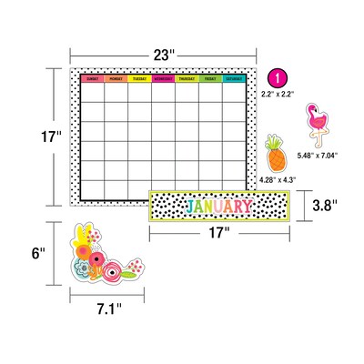 Schoolgirl Style Simply Stylish Tropical Pineapple Calendar Bulletin Board Set, 92 Pieces (CD-110461)