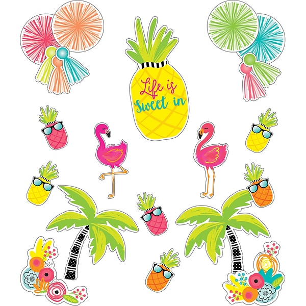 Schoolgirl Style™ Simply Stylish Tropical Life Is Sweet Bulletin Board Set, 25 Pieces (CD-110463)