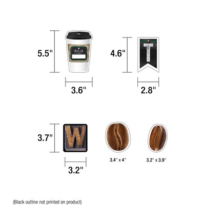 Schoolgirl Style™ Industrial Cafe This Brew Is the Perfect Blend Bulletin Board Set, 73 Pieces (CD-110480)