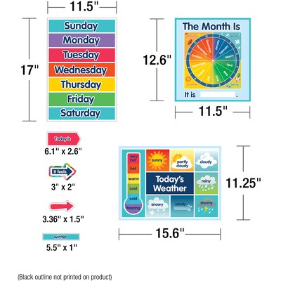 Carson Dellosa Education One World Calendar Bulletin Board Set, 134 Pieces (CD-110486)