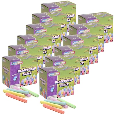 Crayola Anti-Dust Chalkboard Chalk, White, 12 Sticks Per Box, 24